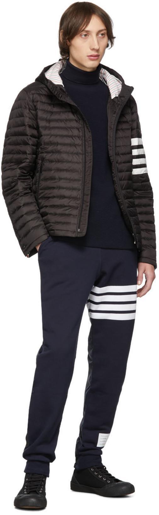 THOM BROWNE Classic Loopback 4-bar Sweatpants In Blue