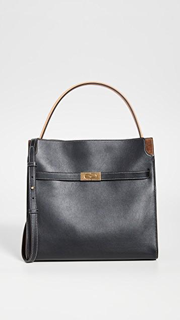TORY BURCH Lee Radziwill Double Tote In Black