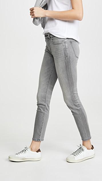 MONROW V-neck Short-sleeve Slub Jersey Tee In White