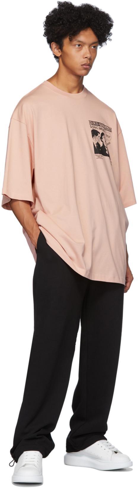 ALEXANDER MCQUEEN Sneakers Oversize In Pelle Bianca E Talloncino In Pelle Scamosciata Blu Avio In White