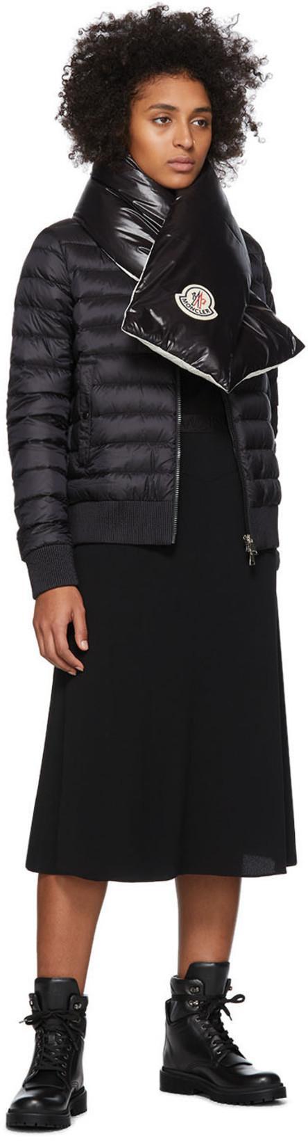 MONCLER Crewneck Cotton T-shirt Patch On Sleeve In Black