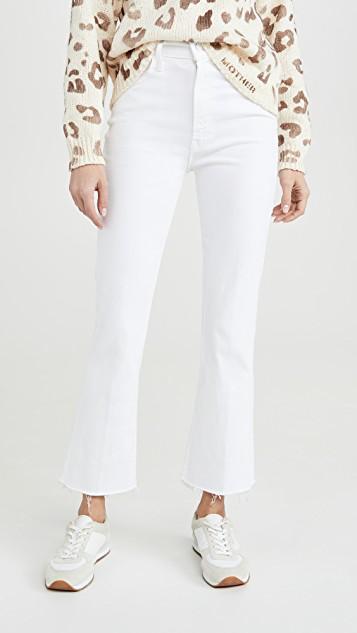 MOTHER The Weekender Fray Jeans In White