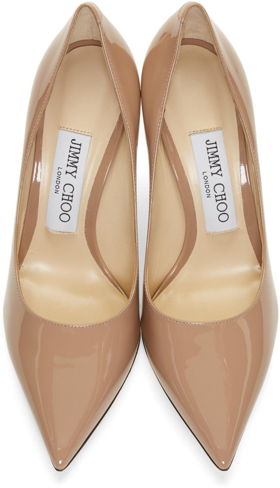 JIMMY CHOO Light Pink Pointed Pumps In Patent Leather Woman