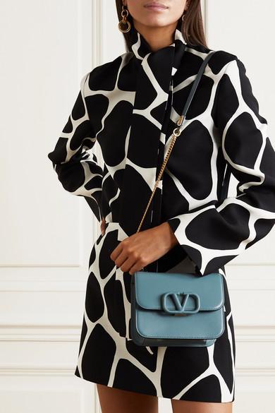 VALENTINO Printed Wool And Silk-blend Crepe Mini Skirt In Ivory