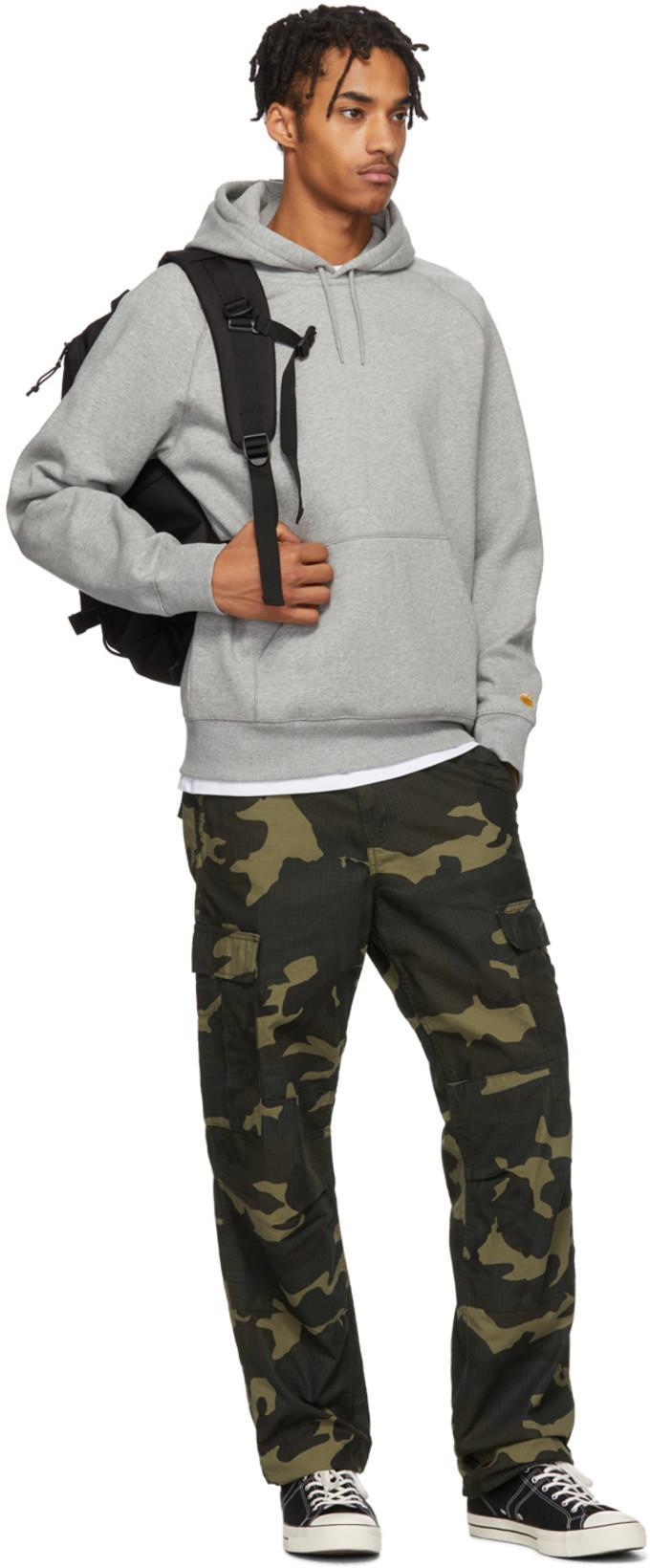 CARHARTT Hooded Chase Sweatshirt Heather Grey In Gray