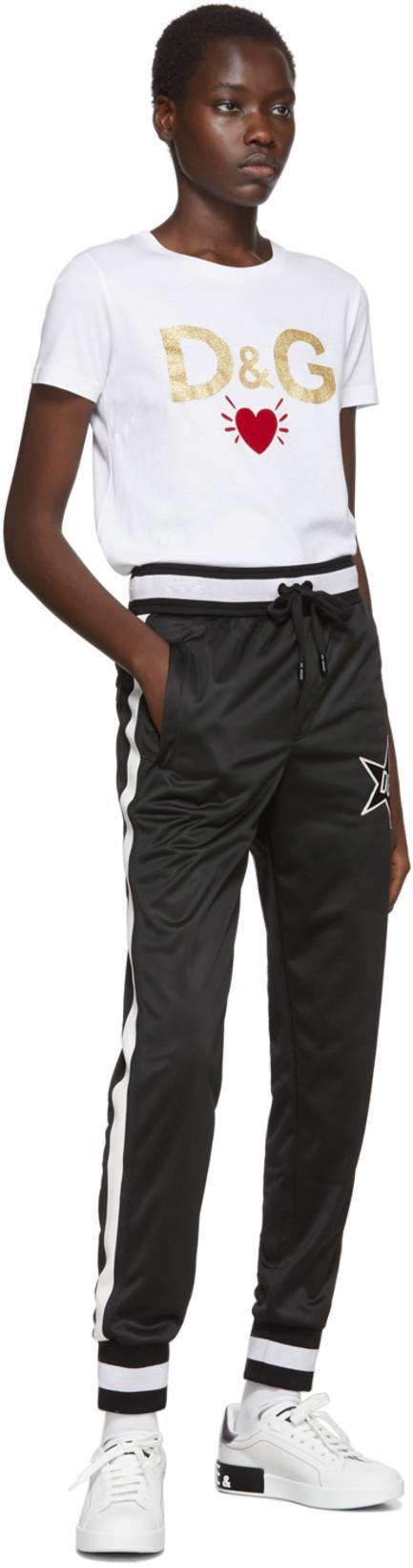 DOLCE & GABBANA Portofino Sneakers In White Leather