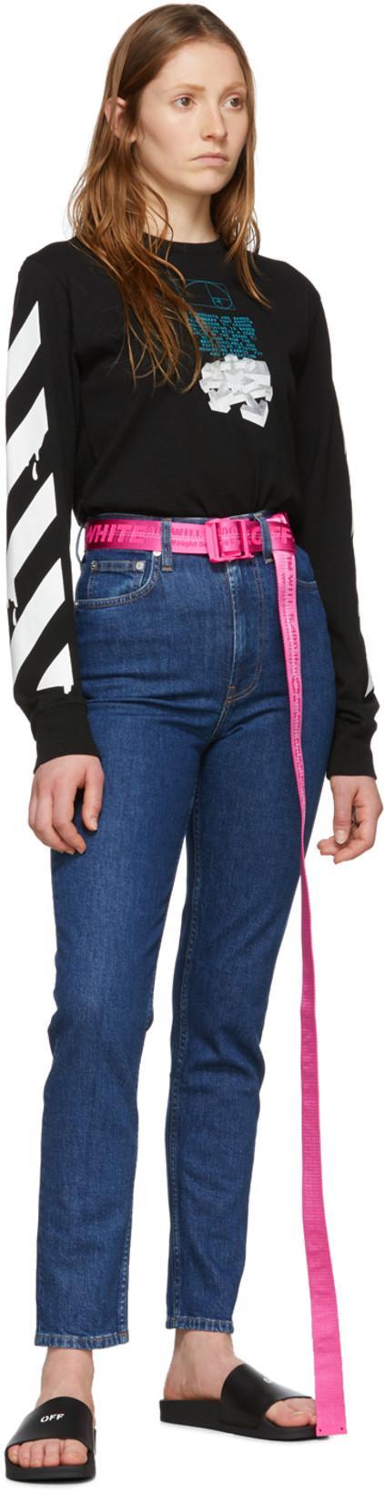 OFF-WHITE Rubber Slides For Left And Right In Black