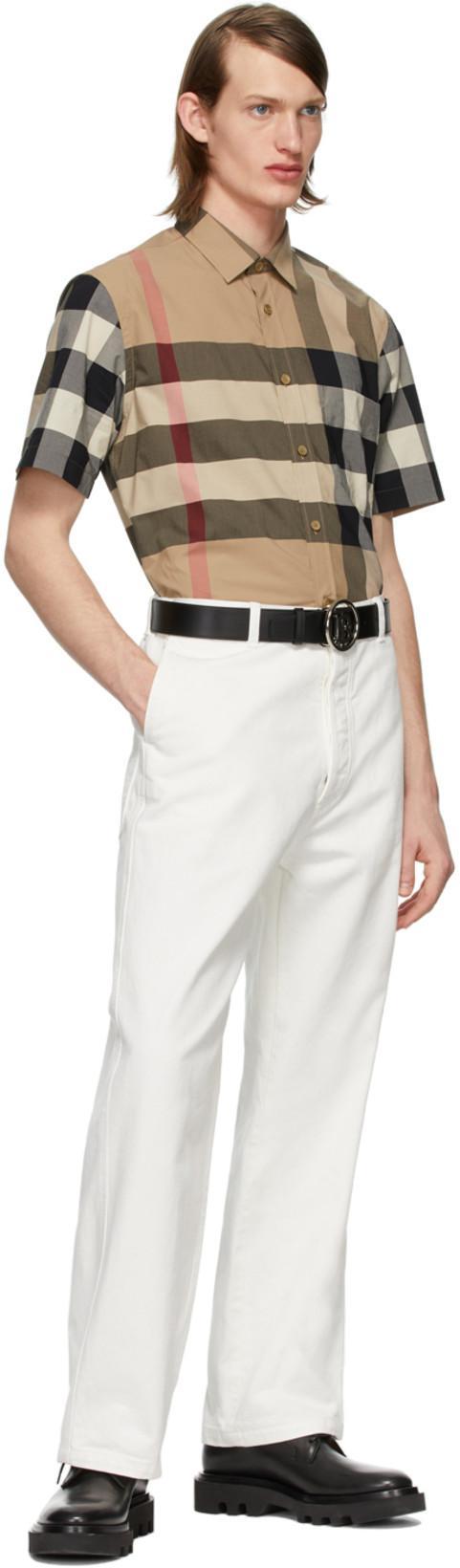 BURBERRY Men Cotton Shirt With Check Print In Multi