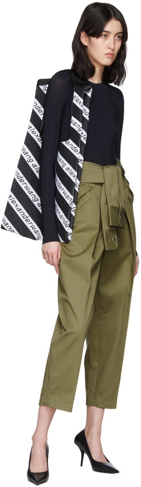 MAISON MARGIELA Black Stretch Long Sleeves Body-suit In Polyamide Blend Woman