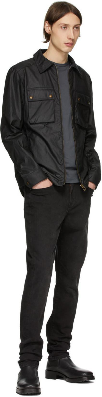 BELSTAFF Racemaster Waxed Cotton Blend Jacket In Navy