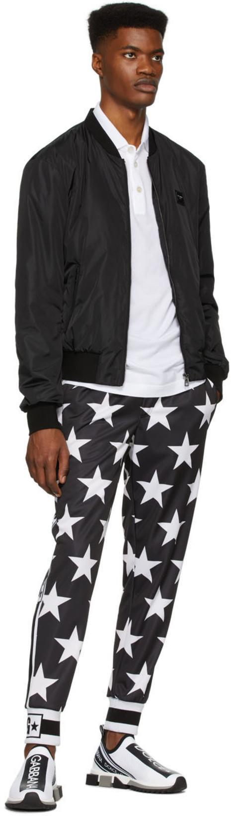 DOLCE & GABBANA Black Nylon Outerwear Jacket