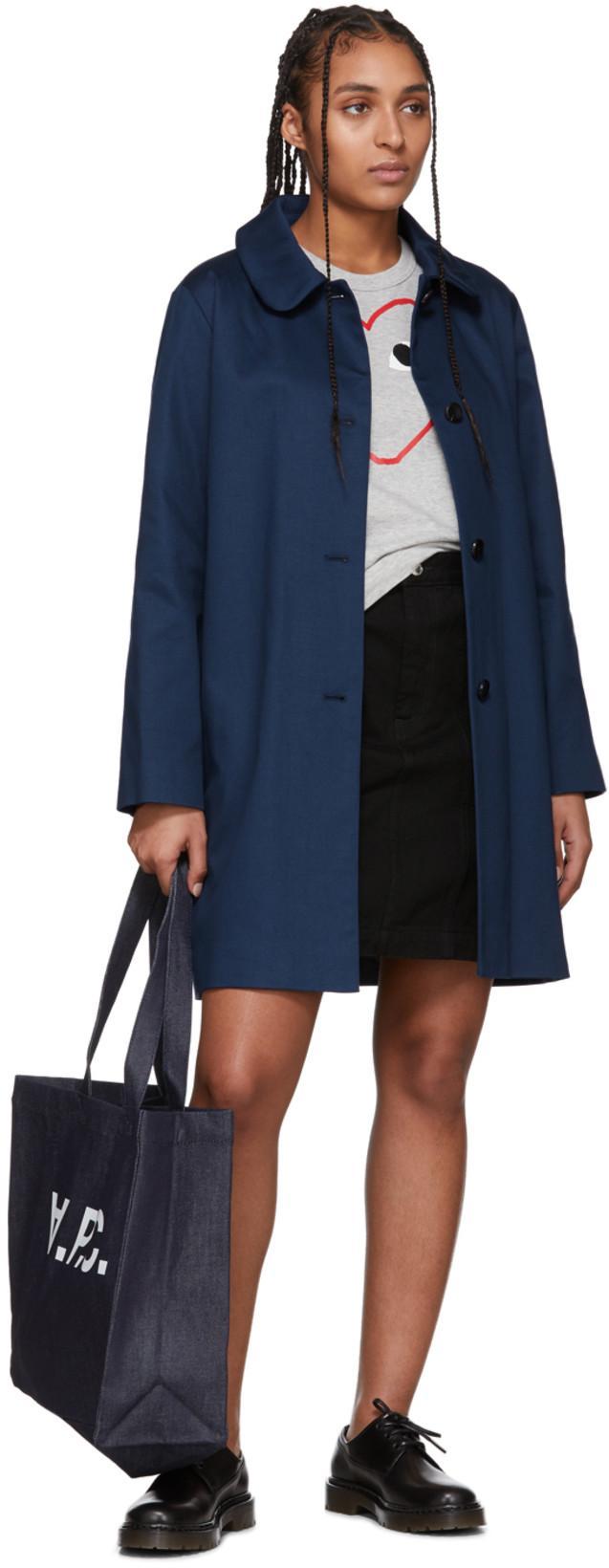 APC A.p.c. Blue Denim Daniela Shopping Bag