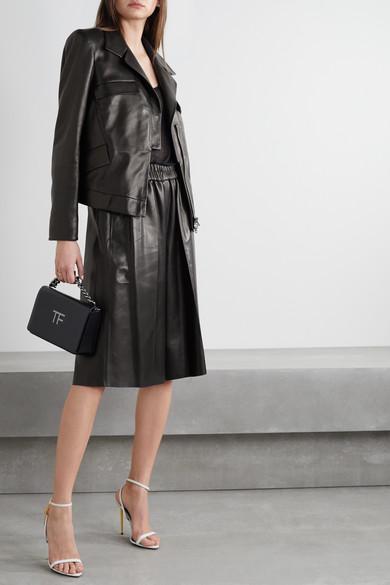 TOM FORD 85mm Padlock Leather Sandals In Pink