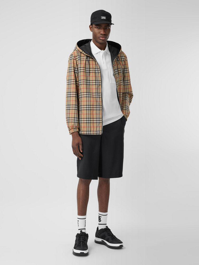 BURBERRY Check Twill Jacket In Beige