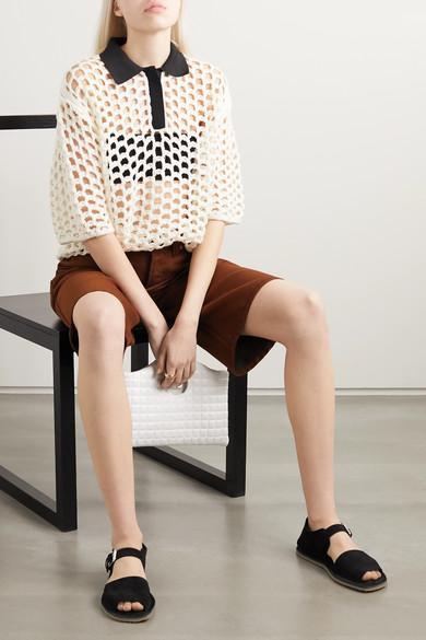 COMMANDO Double Take Lace-paneled Stretch Bandeau Bra In Black