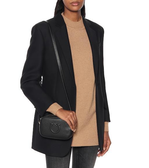 FERRAGAMO Varina Bow-embellished Quilted Smooth And Patent-leather Ballet Flats In Pink