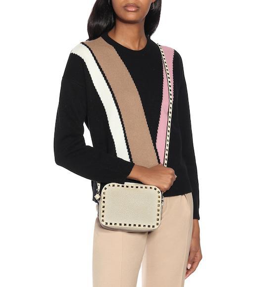 VALENTINO GARAVANI White Rockstud-embellished Low-top Sneakers