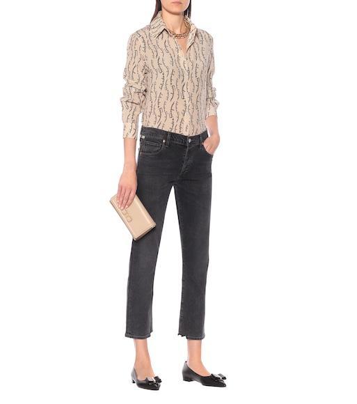 FERRAGAMO Zeri Bow-embellished Leather Point-toe Flats In Black