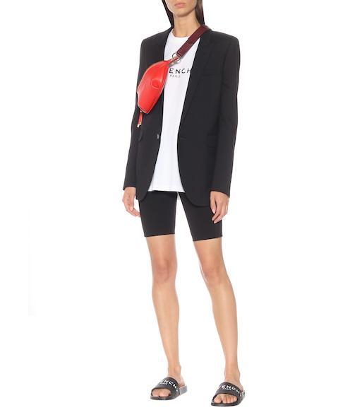 GIVENCHY Logo Printed Rubber Slides In Black