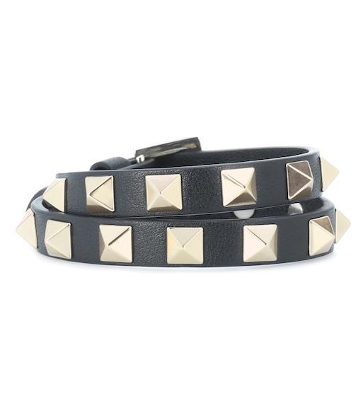 VALENTINO GARAVANI Valentino Calfskin Sneakers With Contrasting Bands And Rubber Studs In White