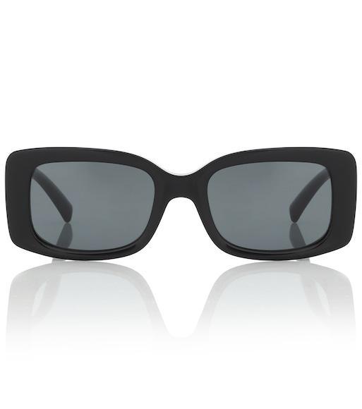 VERSACE Black Square 90s Vintage Logo Sunglasses