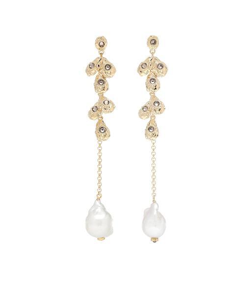 CHLOÉ Chloe Lauren Scalloped Leather Ballerina Flat In Purple