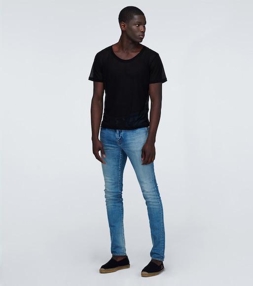 SAINT LAURENT Espadrillas Men Fabric Black