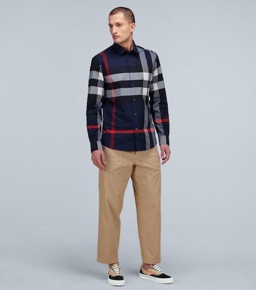 BURBERRY Summerton Shirt Men In Blue