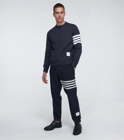 THOM BROWNE Classic 4-bar Sweatshirt In Blue