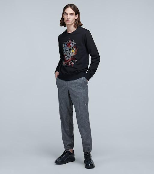 ALEXANDER MCQUEEN Oversized Sneakers In Black And White Leather