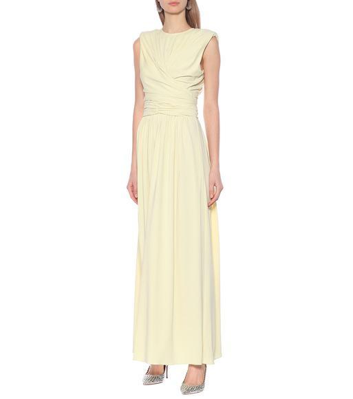 ISABEL MARANT Guciene Jersey Midi Dress In Yellow