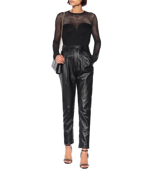 SAINT LAURENT Medium Kate Grain Leather Shoulder Bag In Black