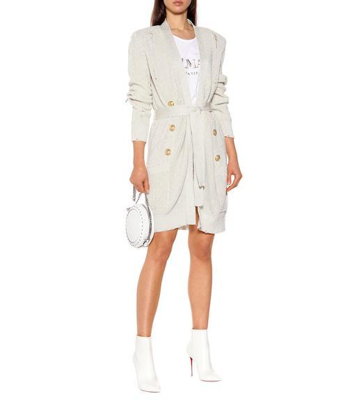 BALMAIN Logo-print Sleeveless T-shirt In White