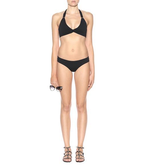 VALENTINO GARAVANI Rockstud Ankle-strap Flat Sandals In Black