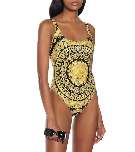 VERSACE Black Square 90s Vintage Logo Sunglasses