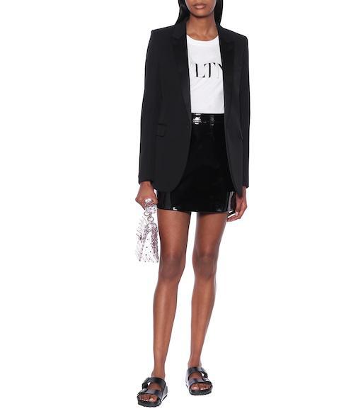 SAINT LAURENT Single-breasted Velvet Tuxedo Jacket In Black