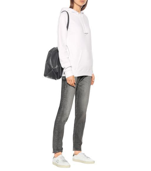 SAINT LAURENT Low-top Sneakers With Round Toe And Contrast Heel In White