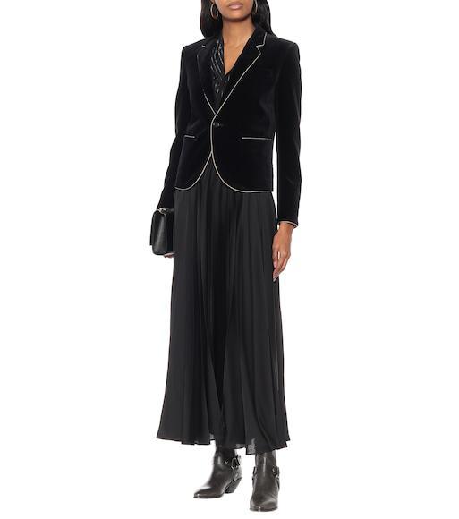 SAINT LAURENT Medium Kate Grain Leather Shoulder Bag In Black