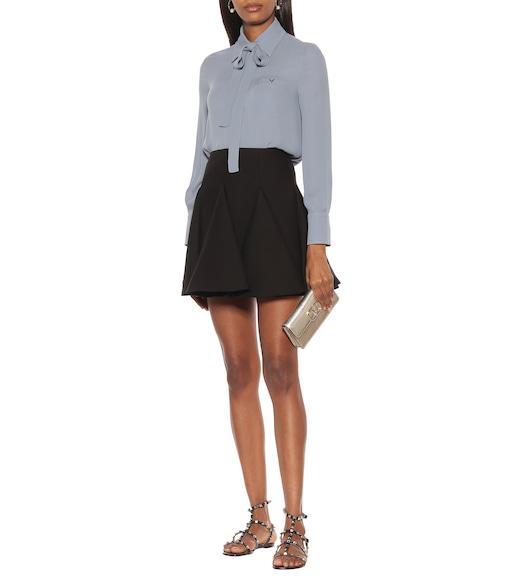 VALENTINO GARAVANI Rockstud Ankle-strap Flat Sandals In Black