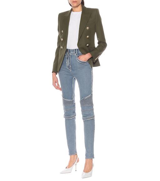 BALMAIN Flocked Logo T-shirt In White