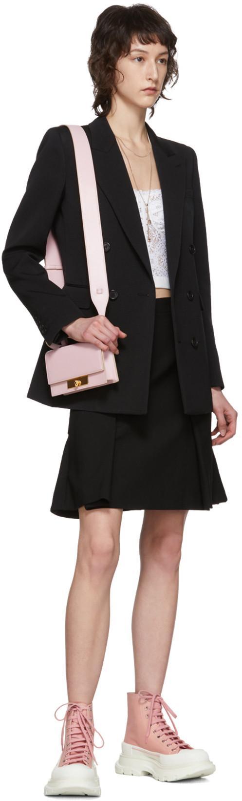 ALEXANDER MCQUEEN Cotton-blend Corded Lace Bustier Top In Neutral