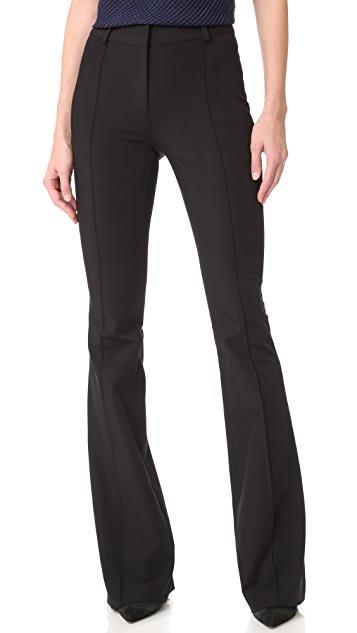 VERONICA BEARD Hibiscus Black Stretch-twill Trousers