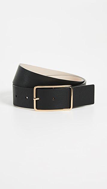 B-LOW THE BELT Milla Squared-buckle Belt In Black