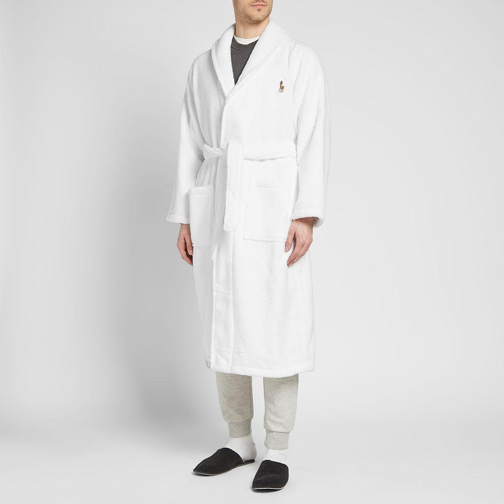 POLO RALPH LAUREN Terry-lined Velvet Robe In White