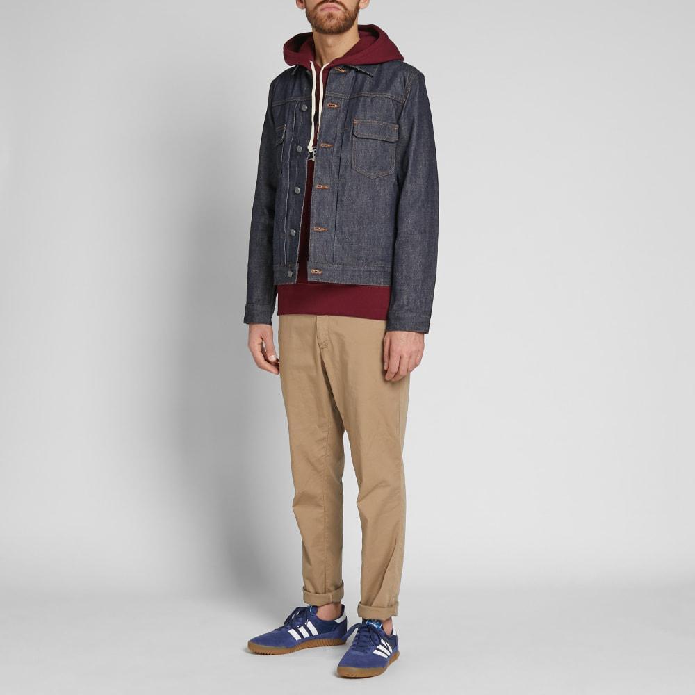 APC A.p.c. Classic Indigo Denim Jacket With Structured Silhouette In Blue