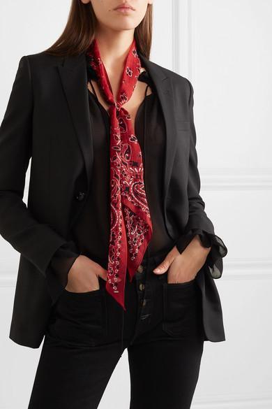 SAINT LAURENT Single-breasted Velvet Tuxedo Jacket In Black