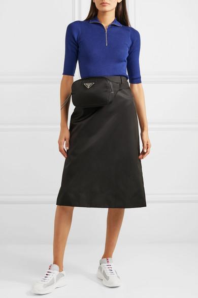 PRADA White Lace Up Sneakers In Multi