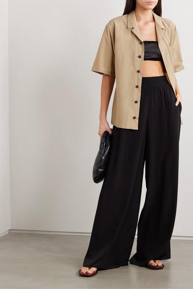 COMMANDO Double Take Lace-paneled Stretch Bandeau Bra In Black