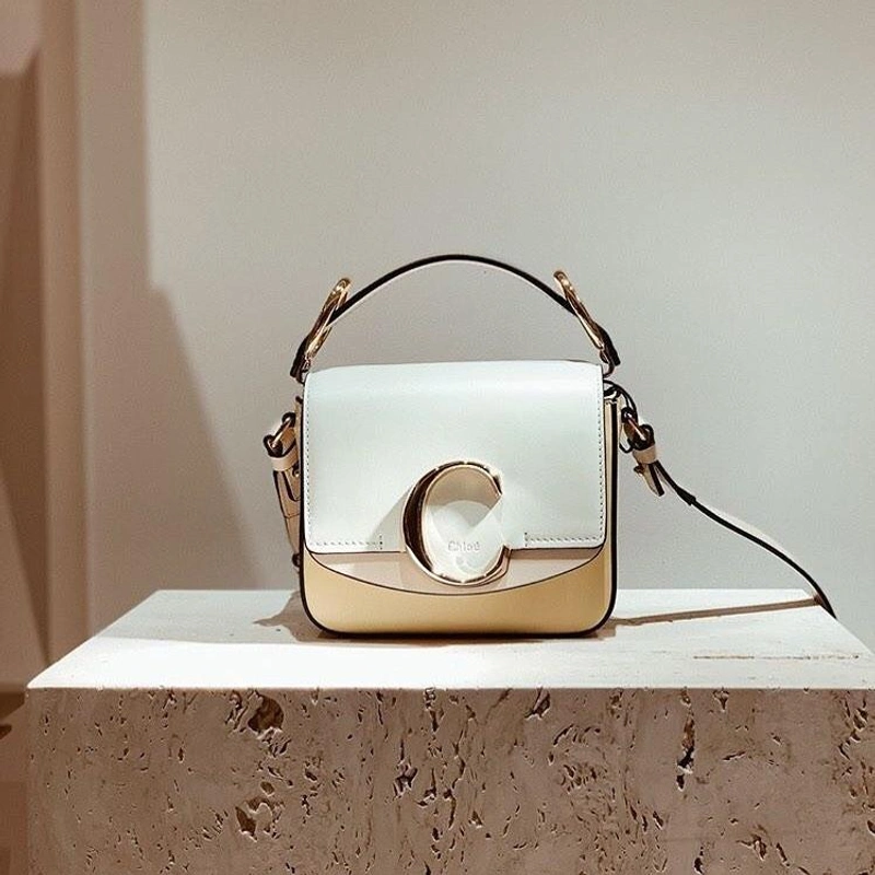 THELIST's Post | Wearing: Chloé Chloe Yellow And White Mini Chloe C Bag In 9u0 Ylw Wht