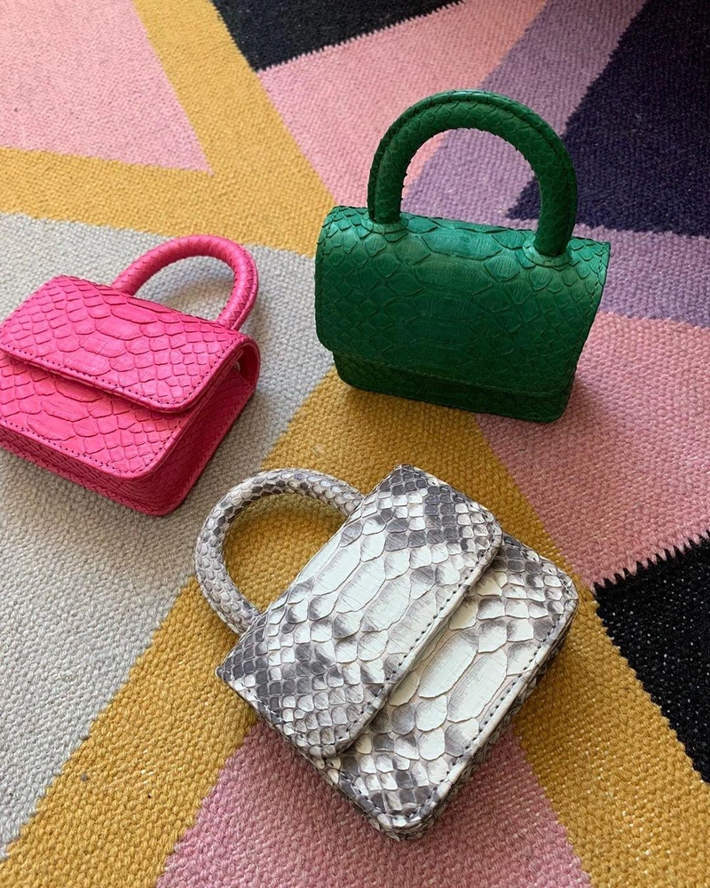 shopbop.com's Posts | Wearing: Gelareh Mizrahi Micro Mini Top Handle Bag In Natural; Gelareh Mizrahi Micro Mini Top Handle Bag In Bright Pink; Gelareh Mizrahi Micro Mini Top Handle Bag In Green